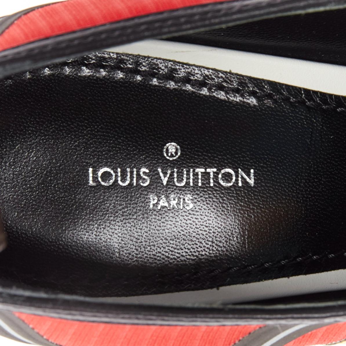 LOUIS VUITTON 2020 Laufsteg Rotes Sport-Loafer aus Neopren mit Quaste und Blumenabsatz EU38 im Angebot 5