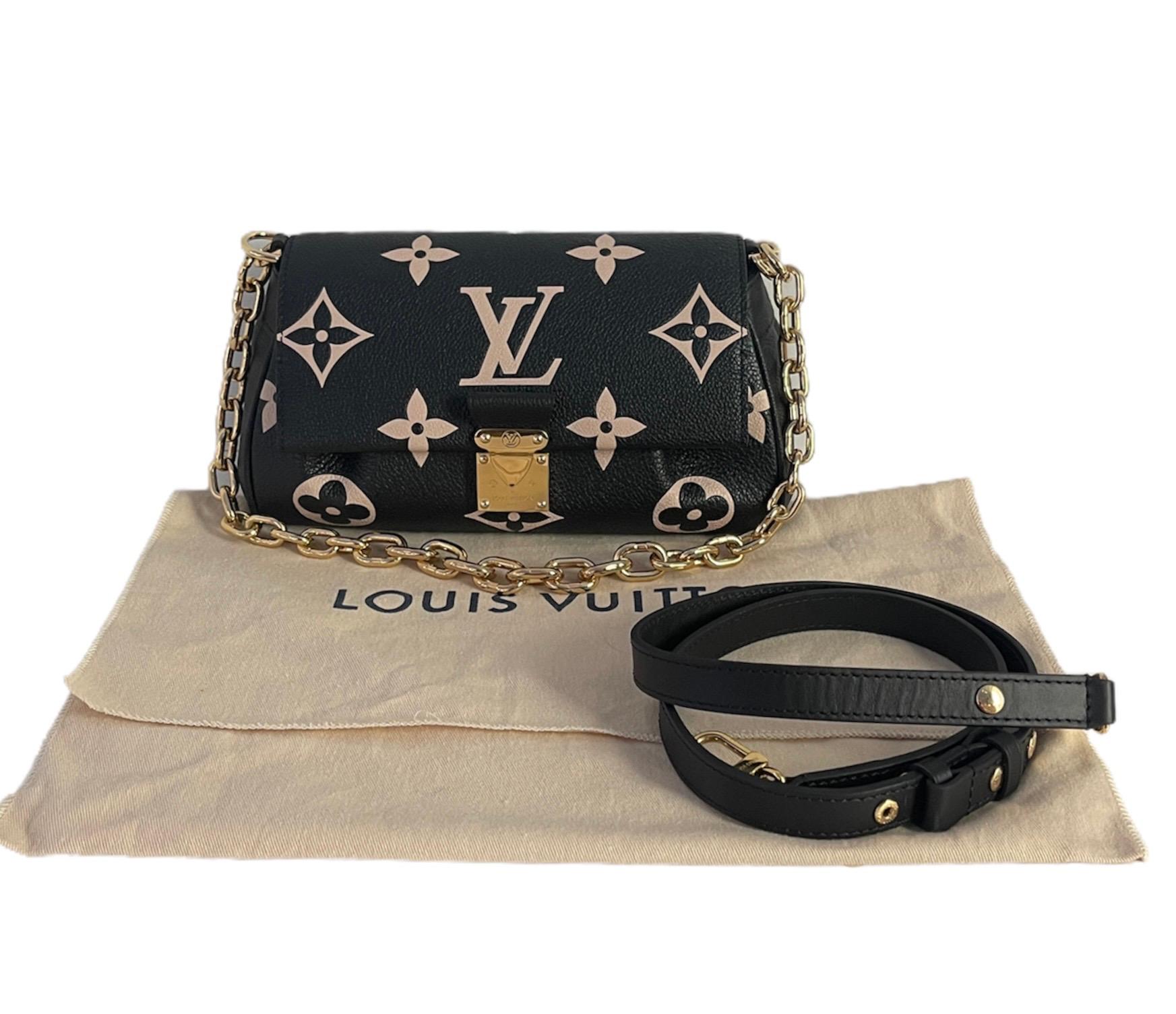 Louis Vuitton 2021 Black/Beige Empreinte Leather Monogram Giant Favorite MM Bag 3