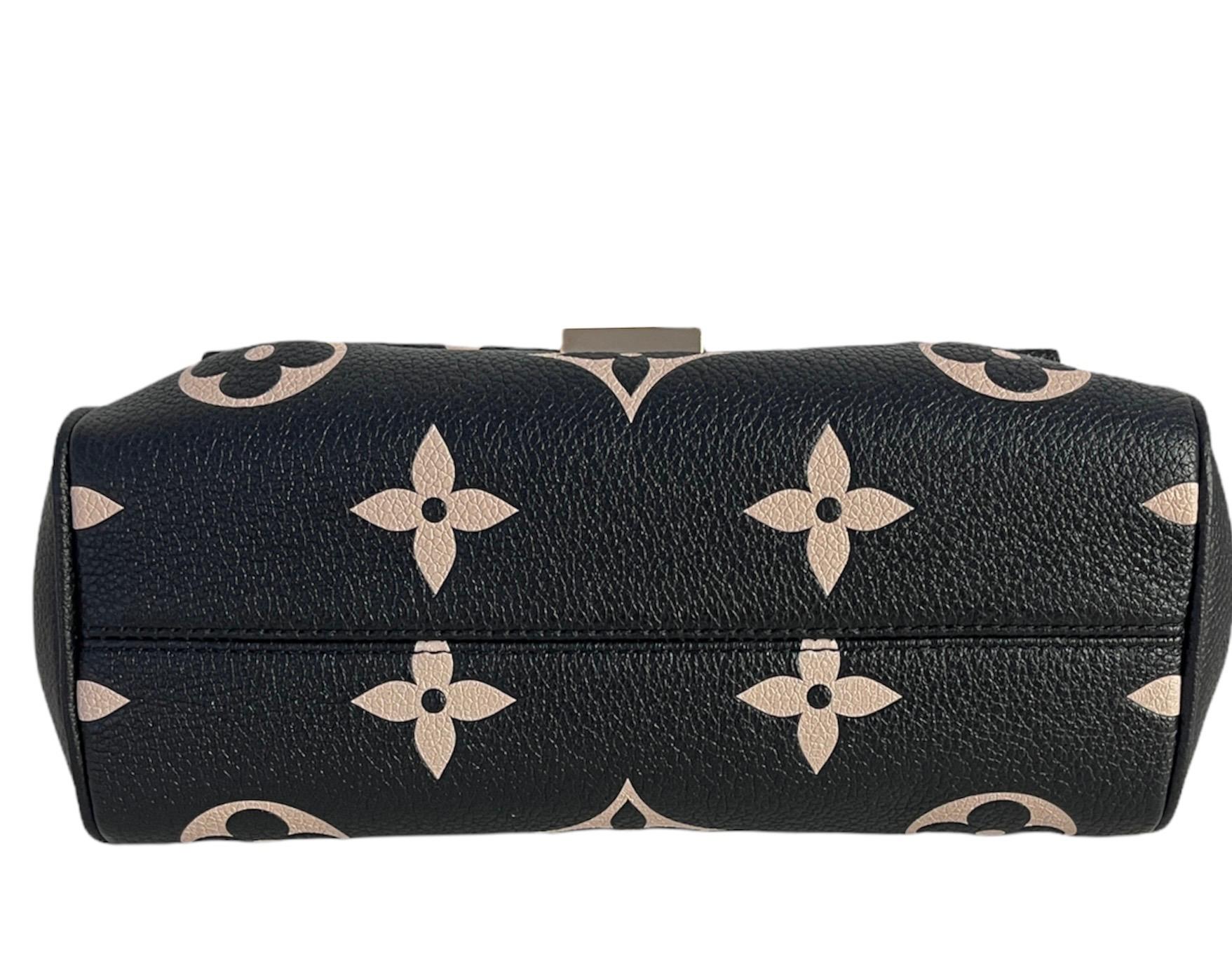 louis vuitton black and cream bag