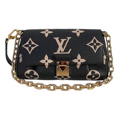 Louis Vuitton 2021 Black/Beige Empreinte Leather Monogram Giant Favorite MM Bag