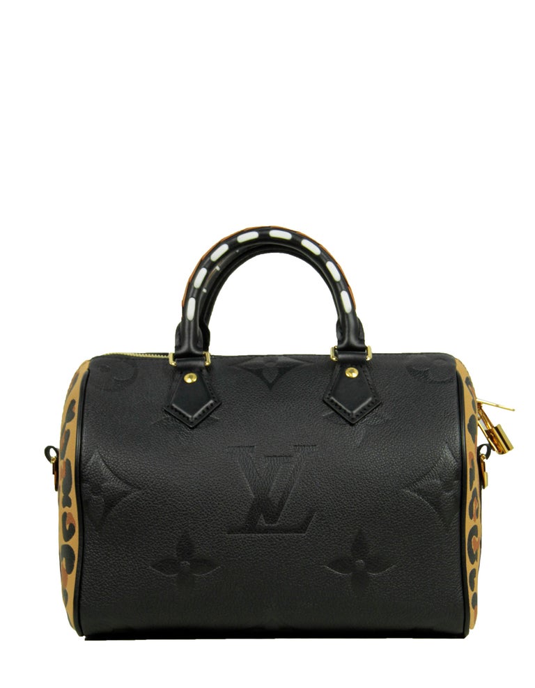 Louis Vuitton 2021 Black Leather Monogram Giant Wild At Heart Speedy Bandouliere For Sale at 1stDibs