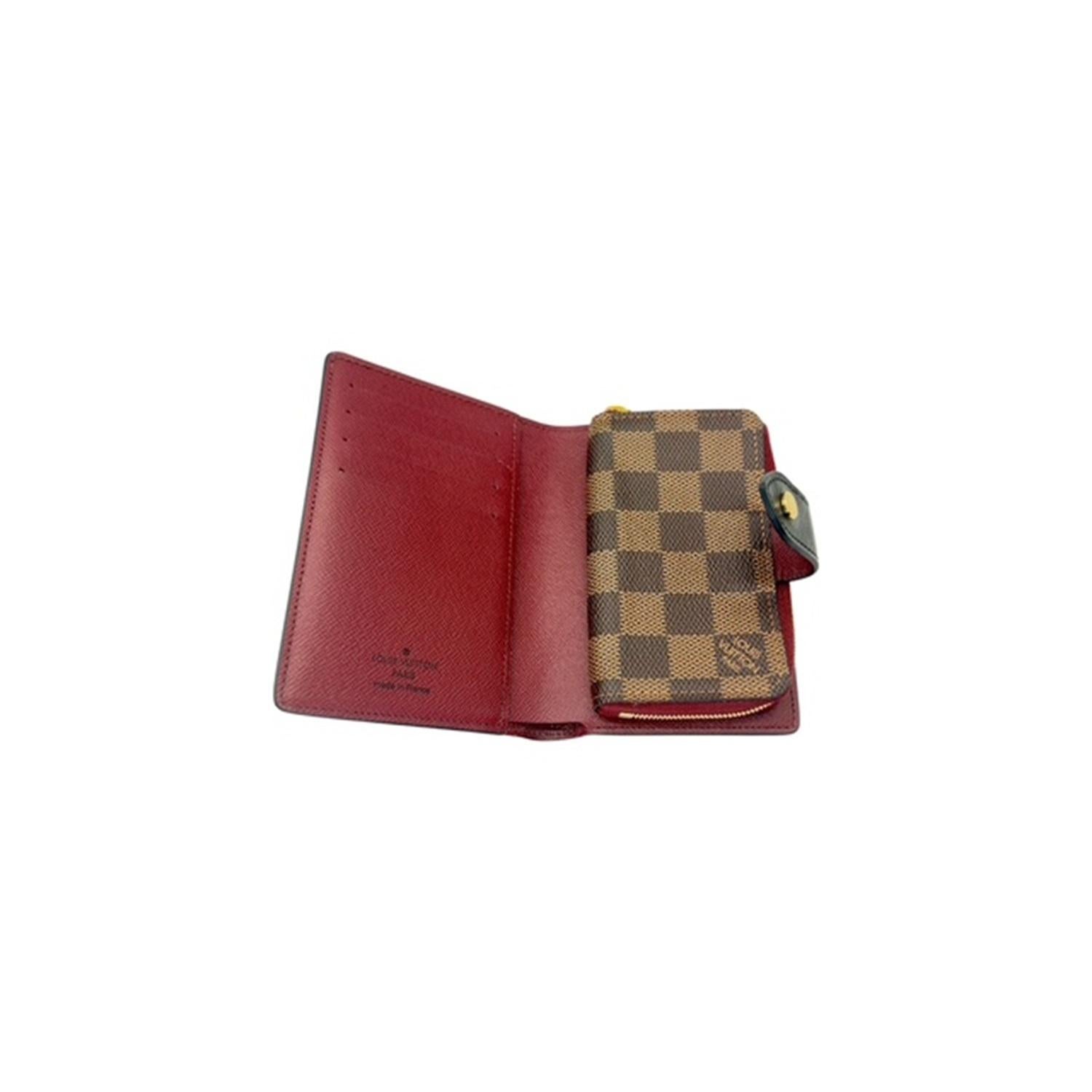 Louis Vuitton 2021 Damier Ebene Muster Canvas Juliette Brieftasche im Angebot 3