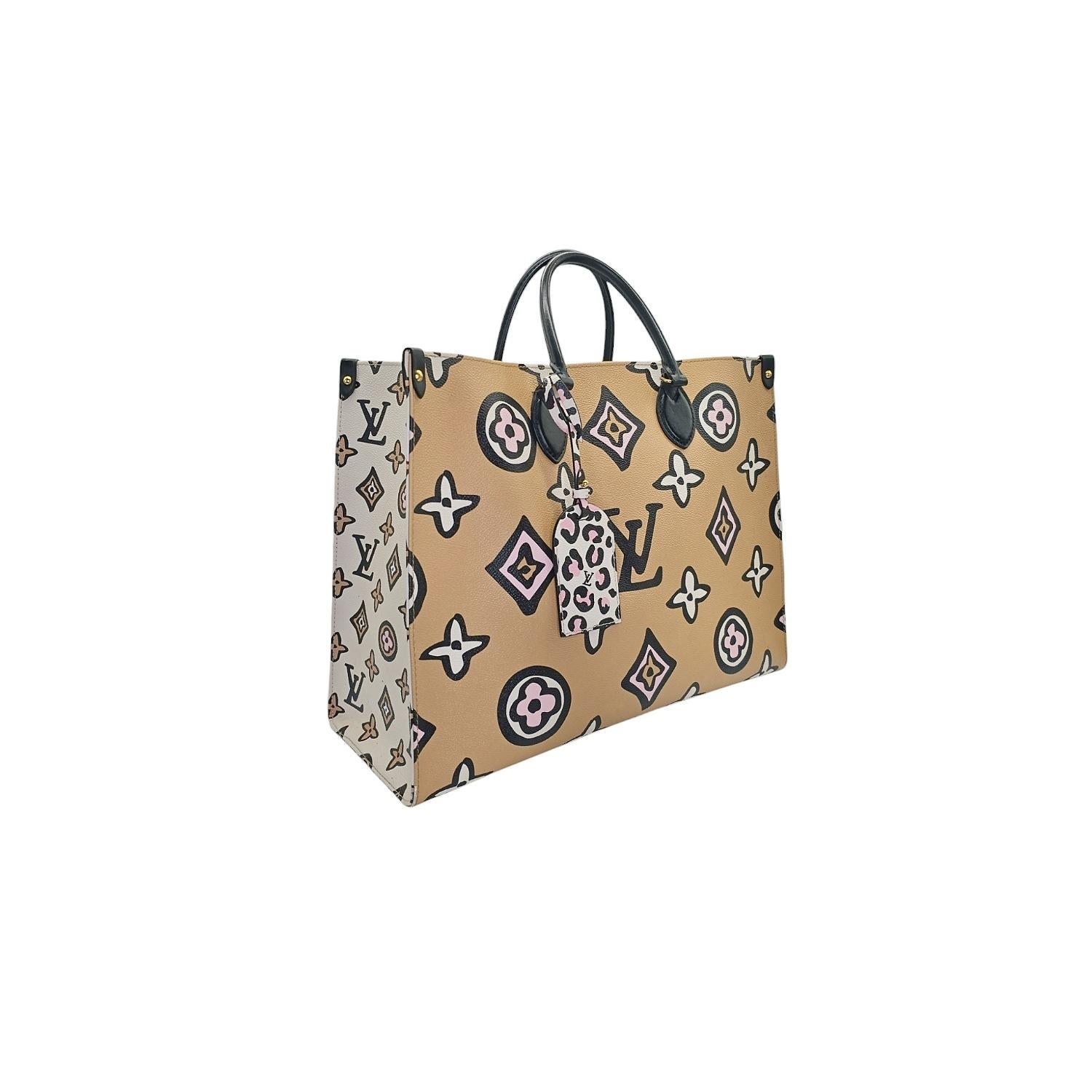 Elevate your everyday style with the Louis Vuitton Wild Arizona Monogram Canvas Onthego GM Tote. Made from Monogram Giant canvas with a unique Monogram Reverse pattern on the sides, this Limited Edition tote from the 'Wild At Heart' collection