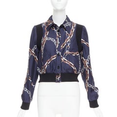 LOUIS VUITTON 2021 Reversible LV monogram cropped bomber jacket FR36 S