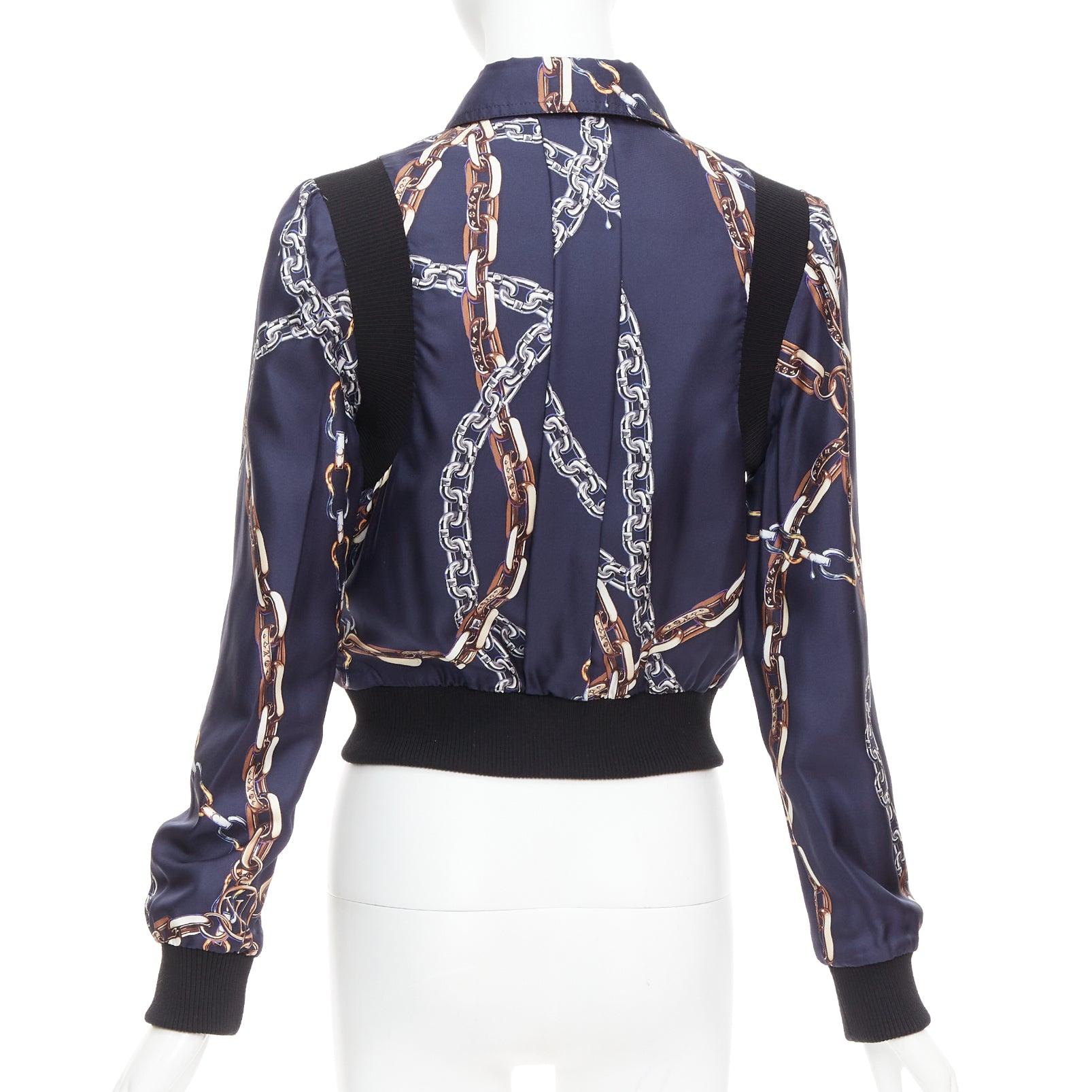 LOUIS VUITTON 2021 Reversible LV monogram cropped bomber jacket FR36 S For Sale 3