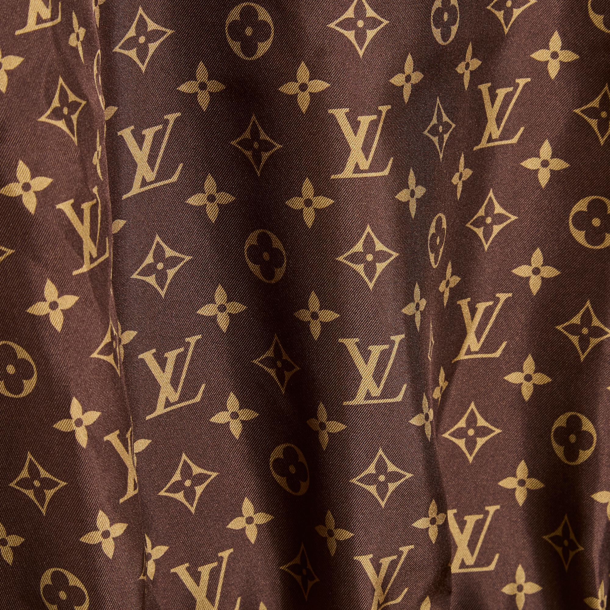 Women's Louis Vuitton 2021 Top FR38 Monogram Silk Blouse US8 New with tags