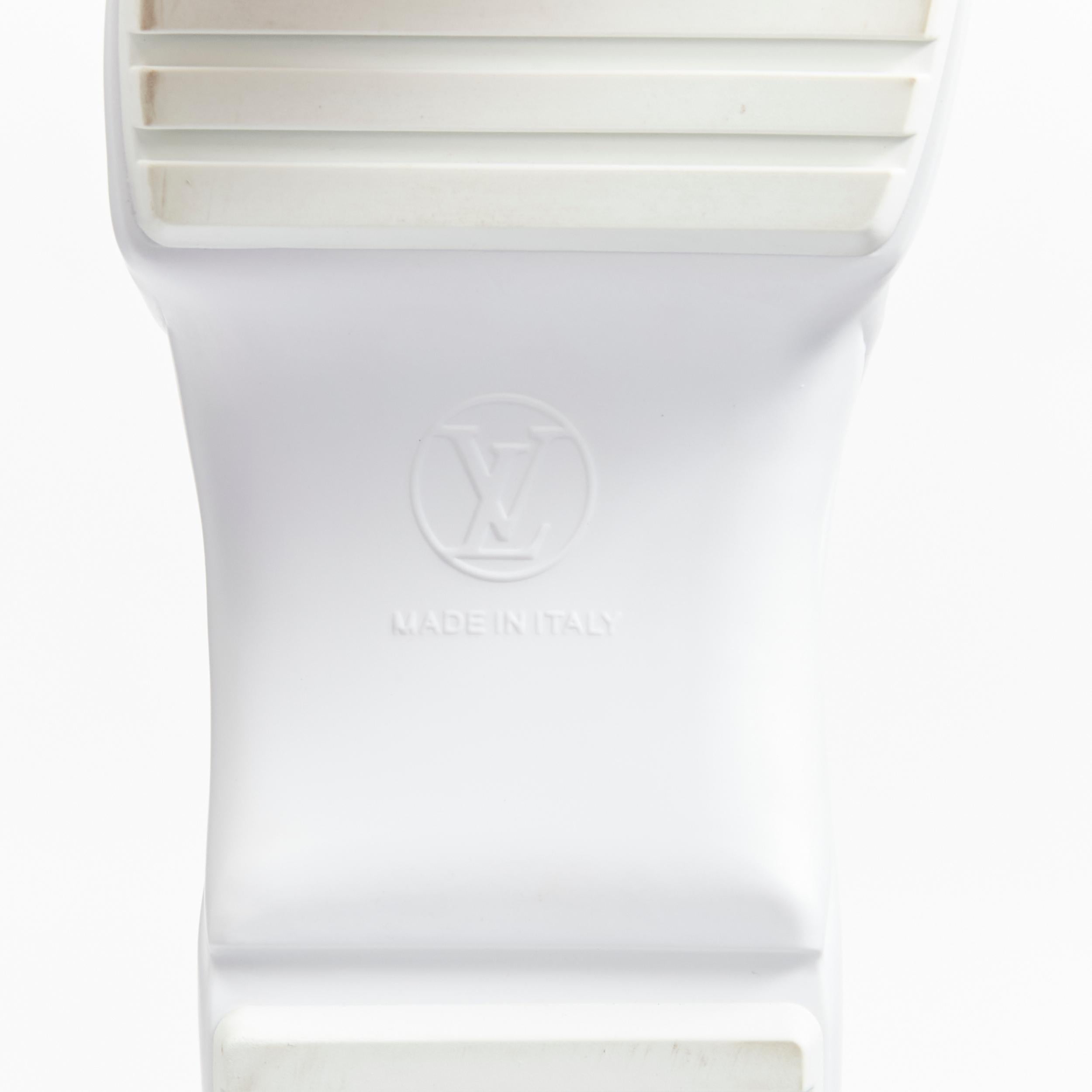 LOUIS VUITTON 2022 Arch white patent leather chunky sole fisherman sandals EU38 6