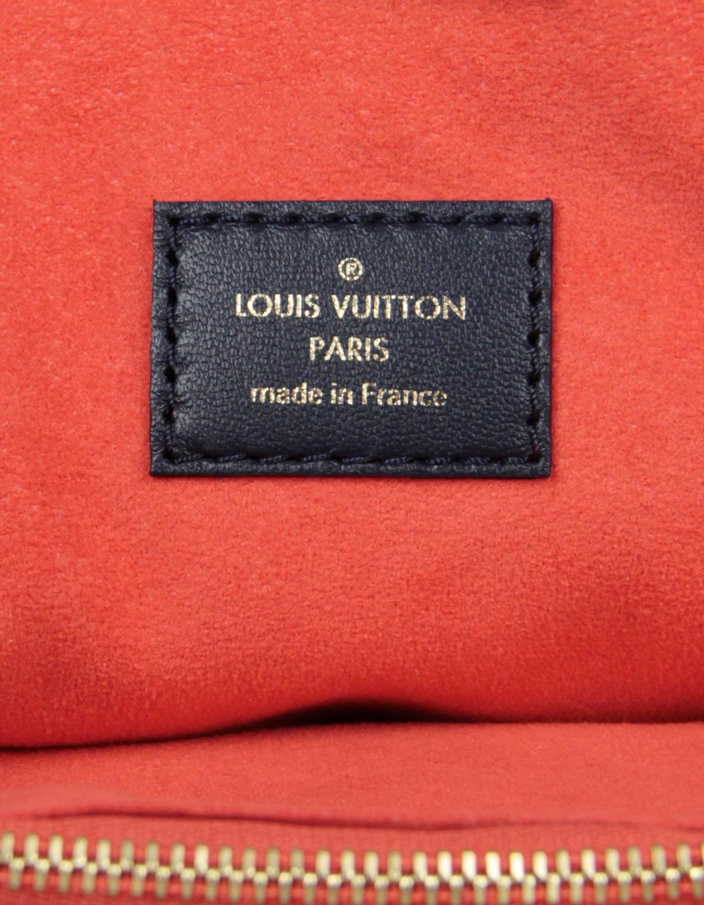 Women's Louis Vuitton 2022 Blue Embossed Multicolor Floral Monogram Coussin MM Bag