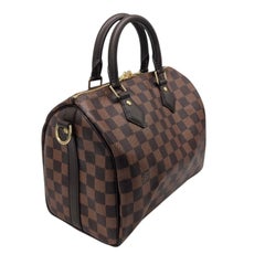 Louis Vuitton 2022 Damier Ebene Speedy Bandoulière 25 Handtasche