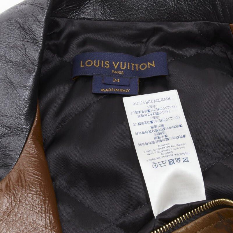 LOUIS VUITTON 2022 Tattoo Monogram cropped calfskin leather biker jacket FR43 XS For Sale 6