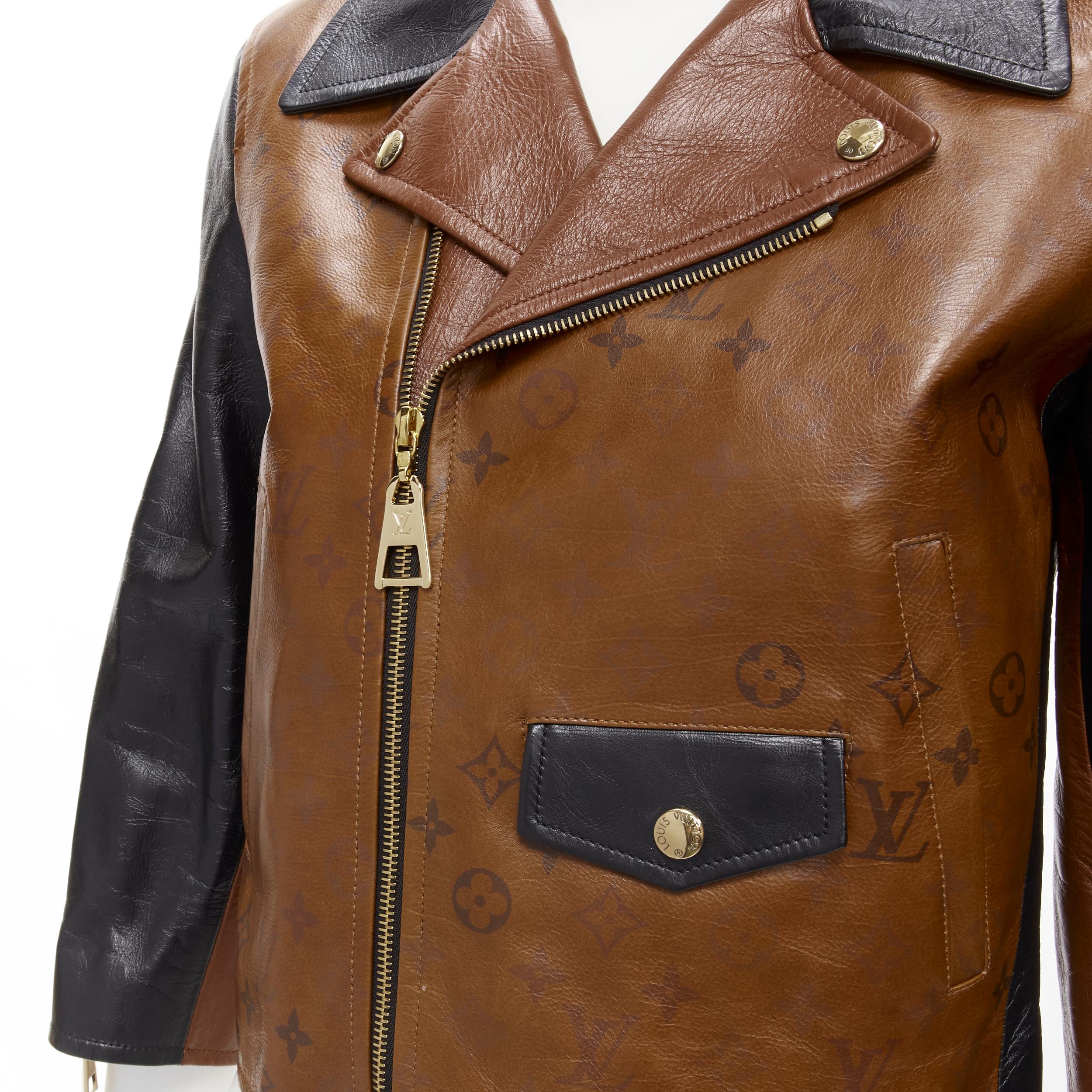 Louis Vuitton® Reconstructed Leather Biker Jacket Multico. Size 58 in 2023