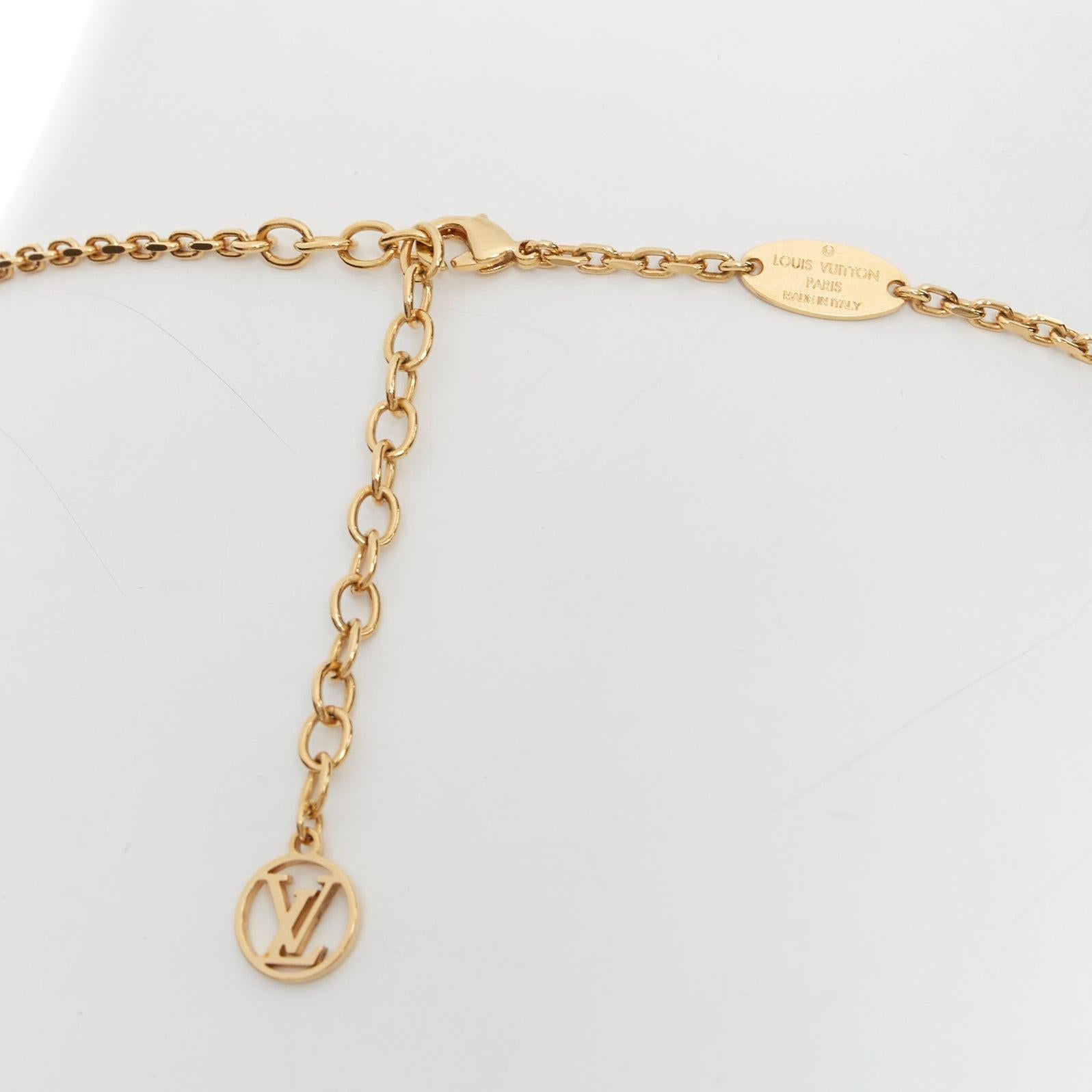 Women's LOUIS VUITTON 2022 Year of Tiger Limited Edition gold blue eyes lock necklace