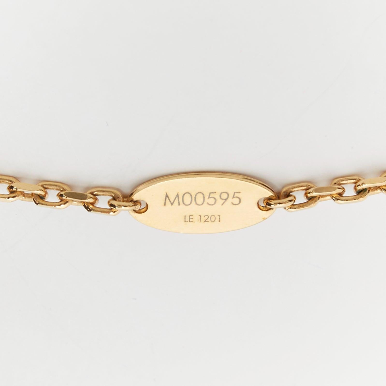 LOUIS VUITTON 2022 Year of Tiger Limited Edition gold blue eyes lock necklace 1