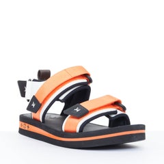 LOUIS VUITTON 2023 Arcade orange technical canvas strap sporty sandals EU37