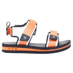 LOUIS VUITTON 2023 Arcade orange technical canvas strap sporty sandals EU37