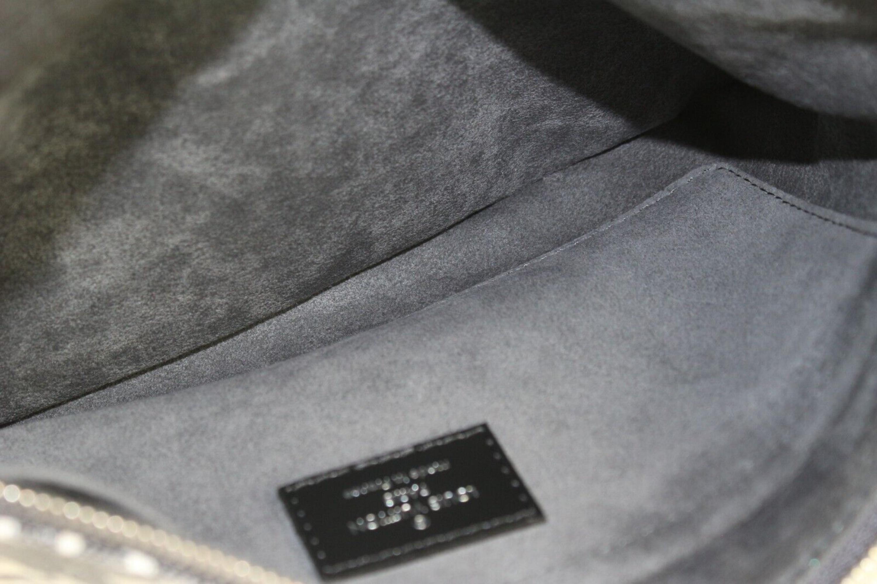 Louis Vuitton 2023 Black Grey Monogram Denim Neverfull MM with Pouch 33LVJ1117S 4