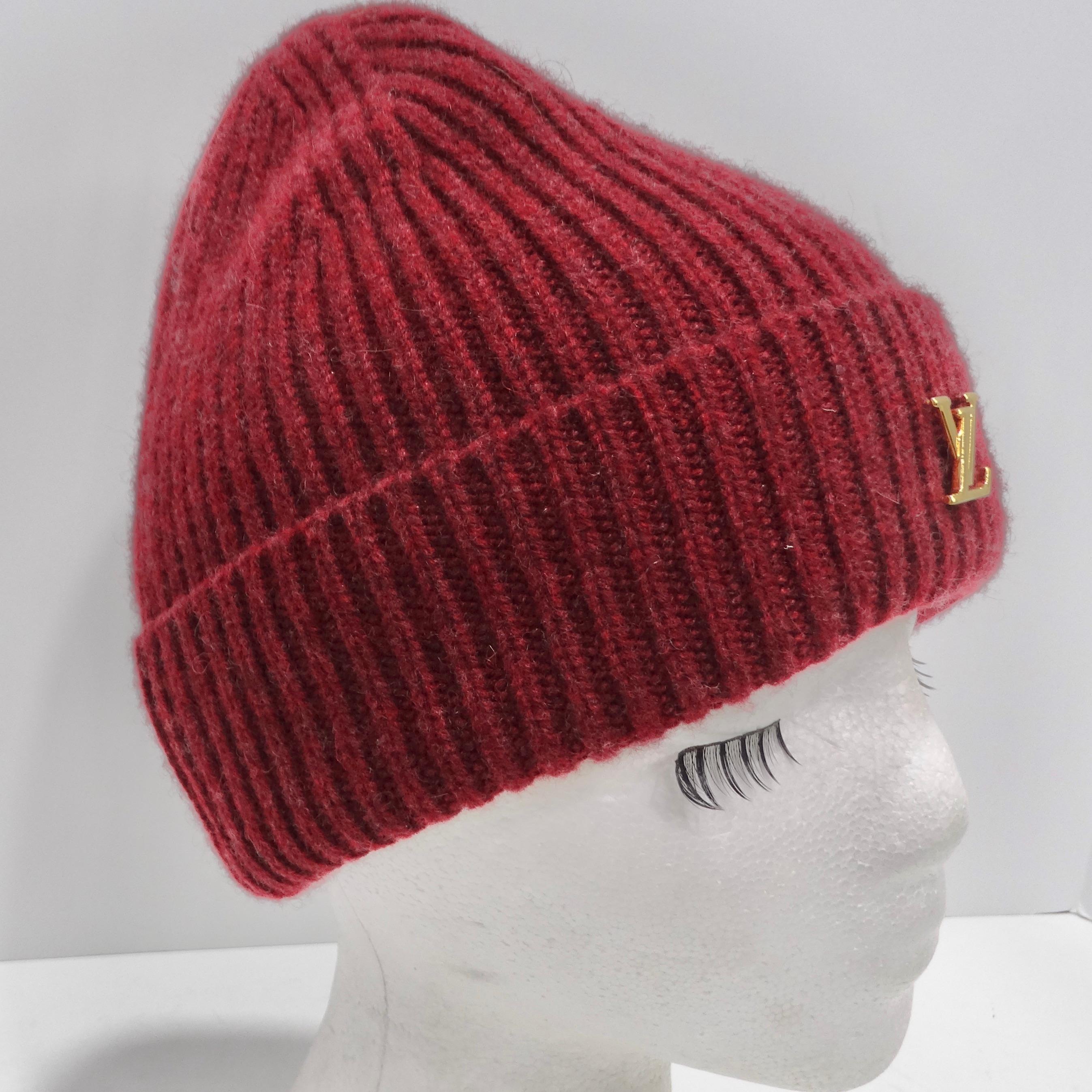 Marrone Louis Vuitton 2023 LV Spark Beanie in vendita