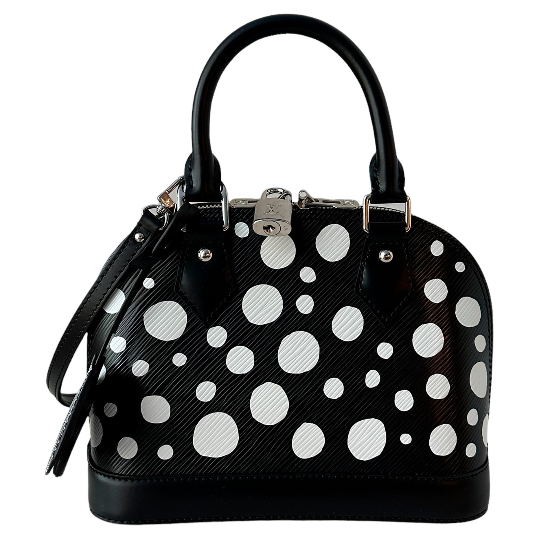 Louis Vuitton 2023 LV x YK Kusama Dots Black Epi Leather Alma BB Bag ...