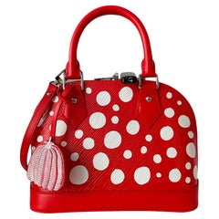 Louis Vuitton 2023 LV x YK Kusama Dots Red Epi Leather Alma BB Bag