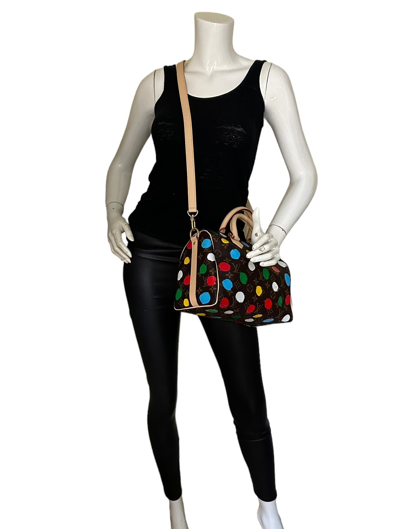 Louis Vuitton 2023 LV x YK Monogram Dots Neverfull MM Tote Bag For Sale at  1stDibs