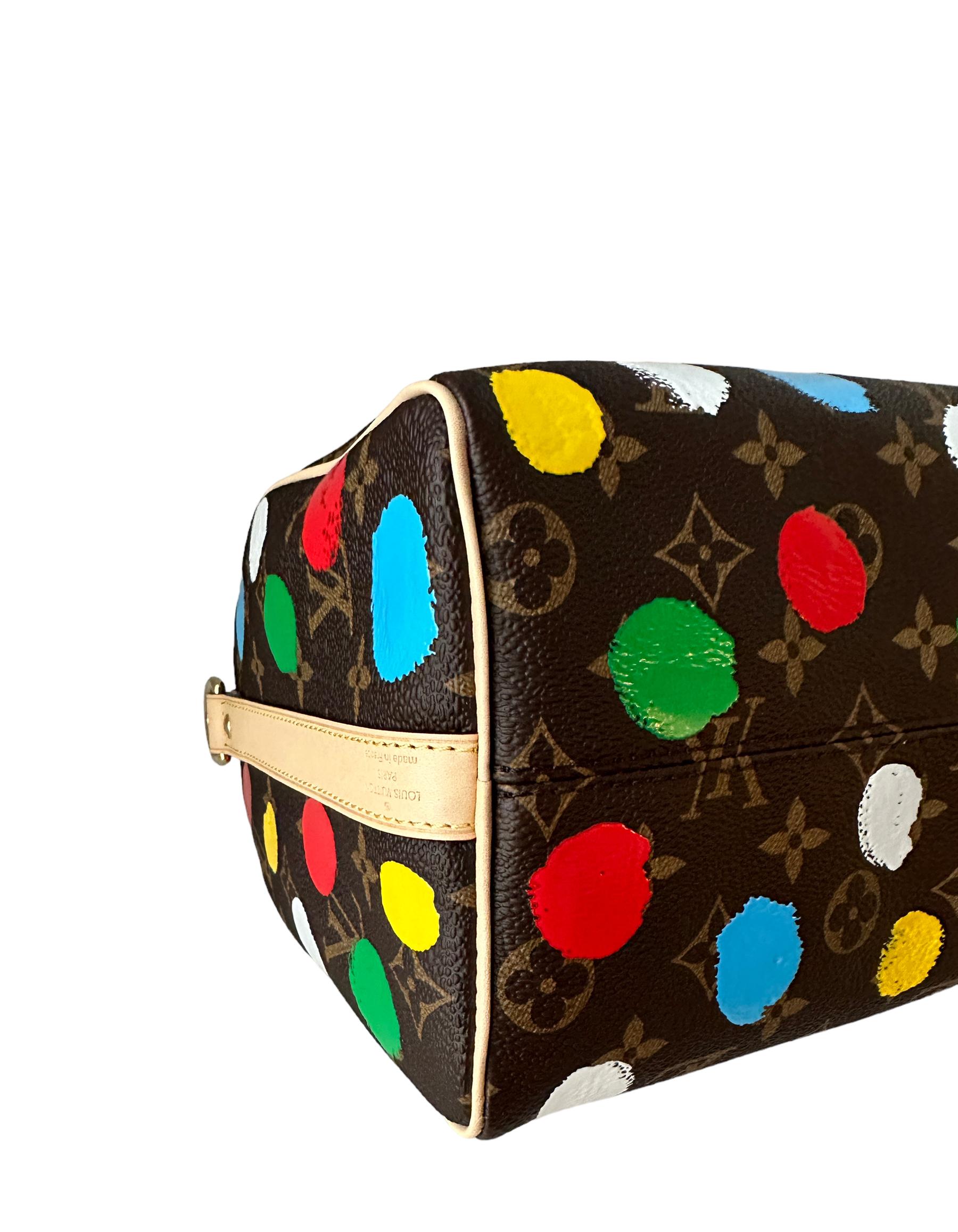Louis Vuitton 2023 LV x YK Kusama Dots Speedy Bandouliere 35 Bag In Excellent Condition In New York, NY