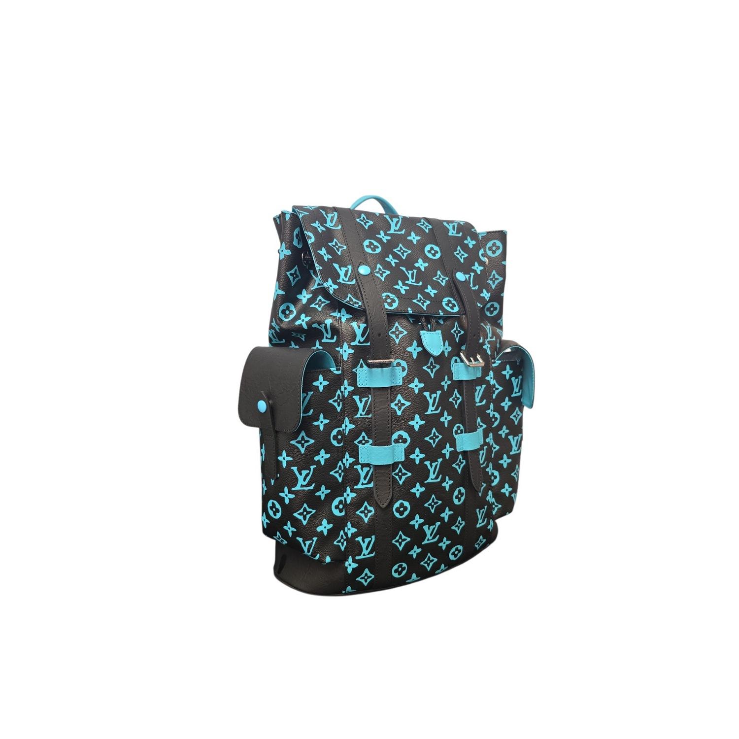 Black Louis Vuitton 2023 Monogram Playground Christopher MM Backpack For Sale