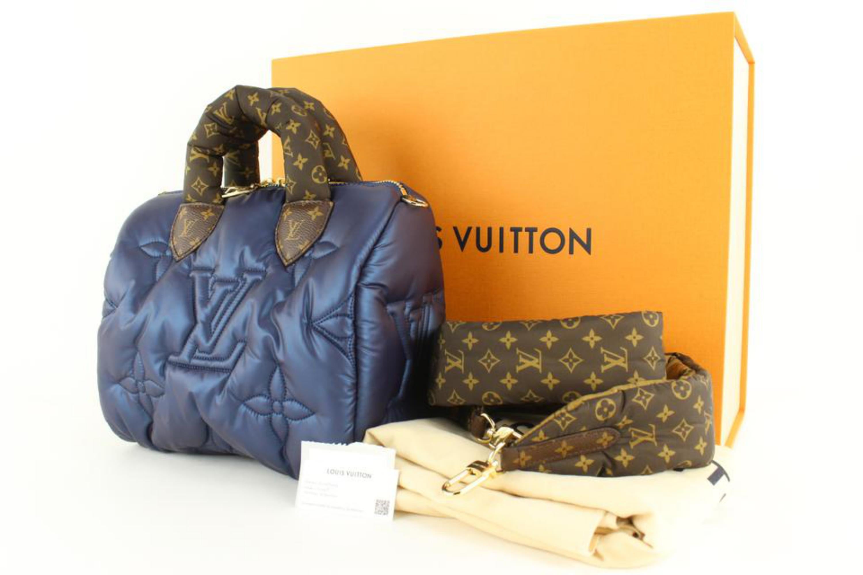 Louis Vuitton 2023  Navy Monogram Puffer Pillow Speedy 25 Bandouliere  11JLV105 4