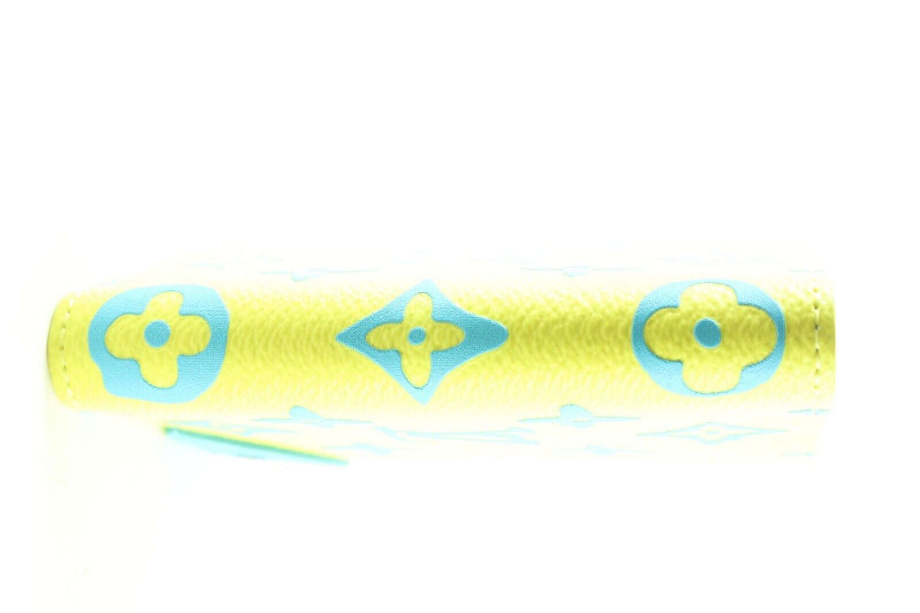 Louis Vuitton 2023 Neon Yellow Blue Pocket Organizer 2LK0301 6
