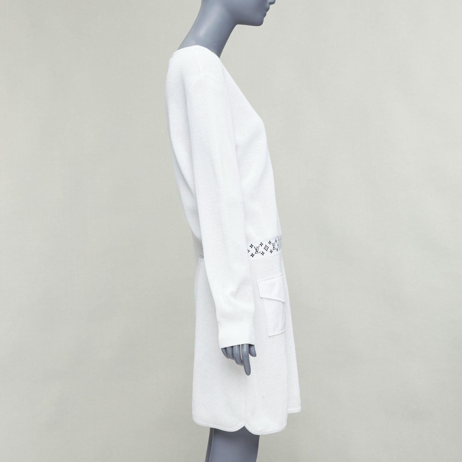 LOUIS VUITTON 2023 Queen of Hearts crème badge LV slouchy dress L Bon état - En vente à Hong Kong, NT