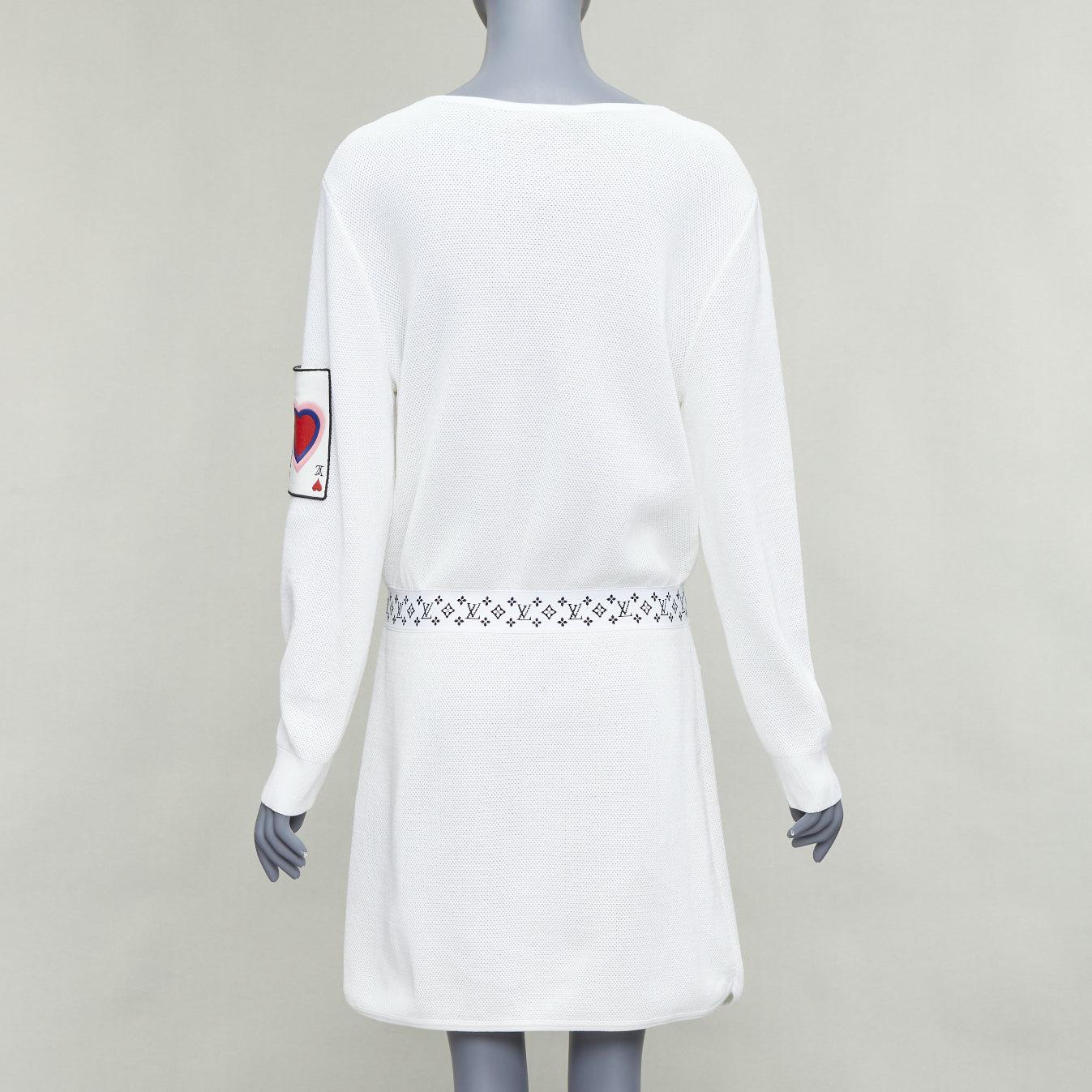 LOUIS VUITTON 2023 Queen of Hearts crème badge LV slouchy dress L Pour femmes en vente