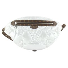 Louis Vuitton 2023 Silver Monogram Puffer Pillow Bumbag 10JLV105