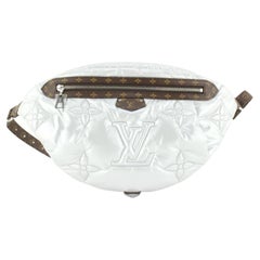 Louis Vuitton 2023 Silver Monogram Puffer Pillow Bumbag  8JLV105