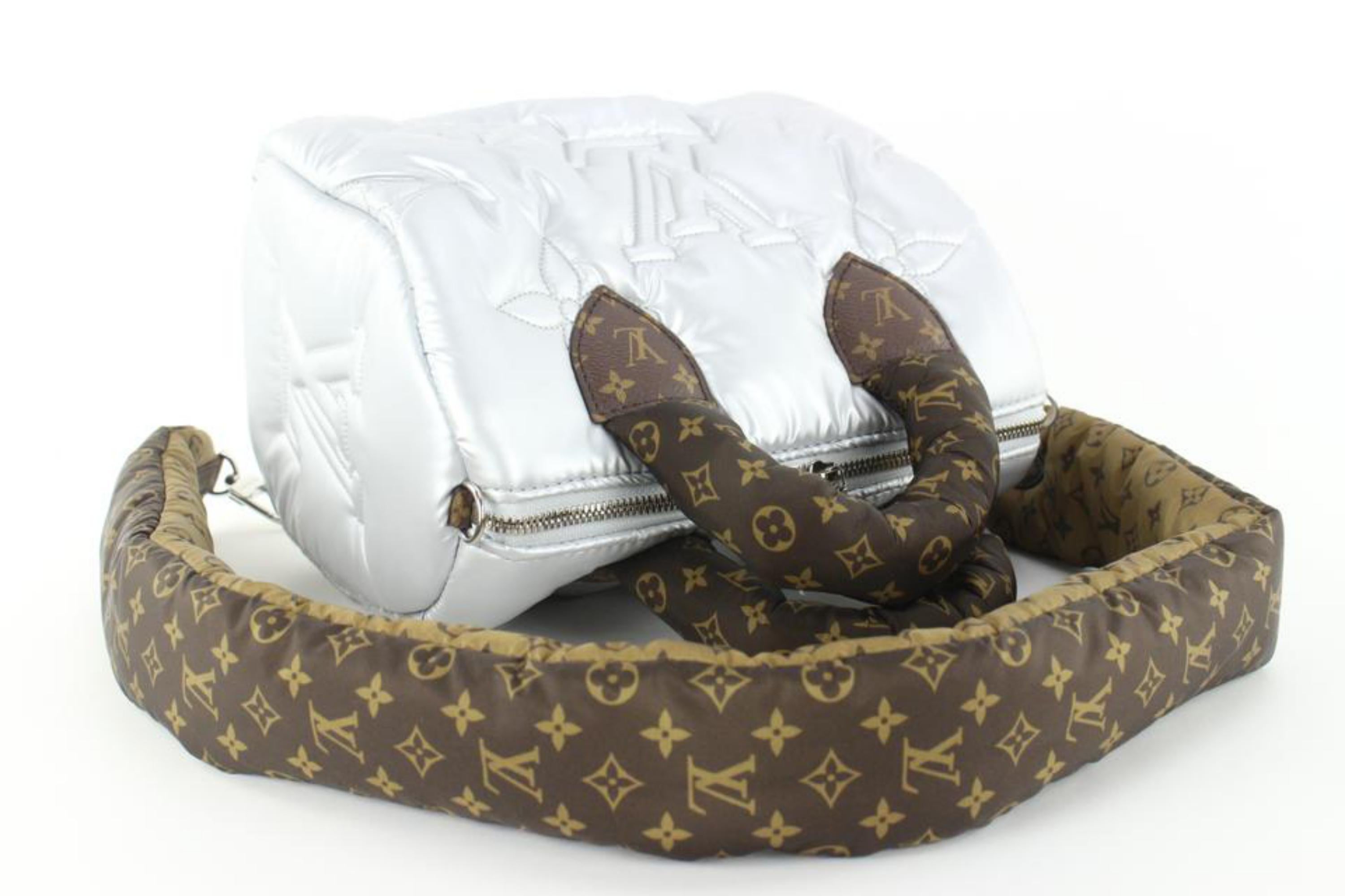 Louis Vuitton 2023 Silver Puffer Monogram Pillow Speedy Bandouliere 2LVJ1020 1