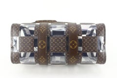 Louis Vuitton 2023 Virgil Abloh Clear Monogram Chess Keepall Bandouliere 25 89lk