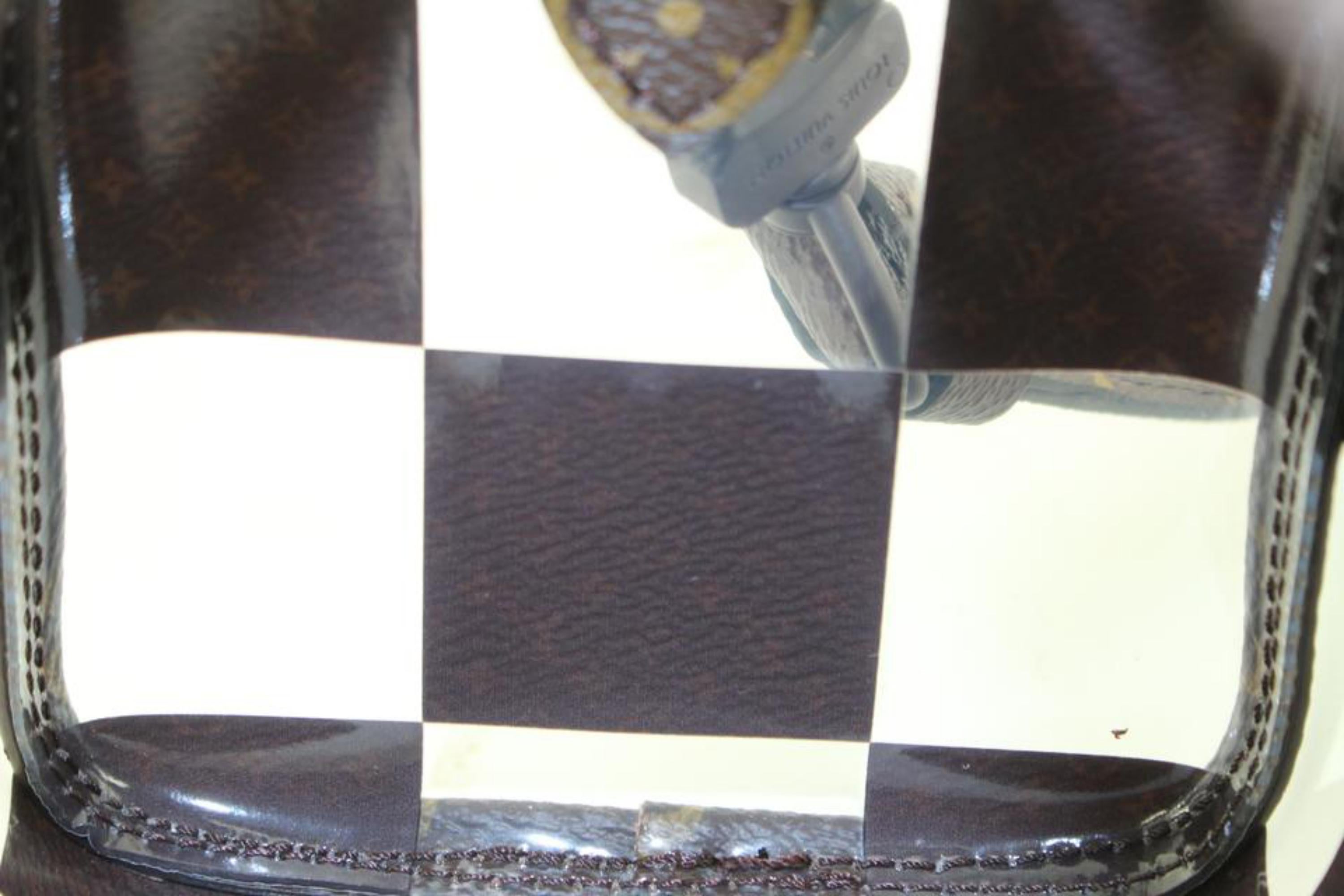 Louis Vuitton 2023 Virgil Abloh Clear Monogram Chess Keepall Bandouliere 25 89lk 1