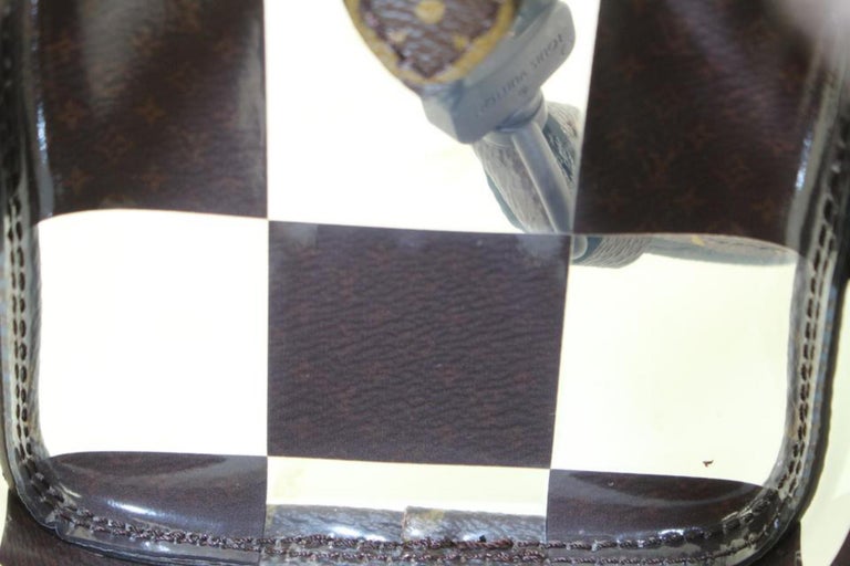 Louis Vuitton Chess Keepall 25 Monogram Canvas Satchel Bag Brown