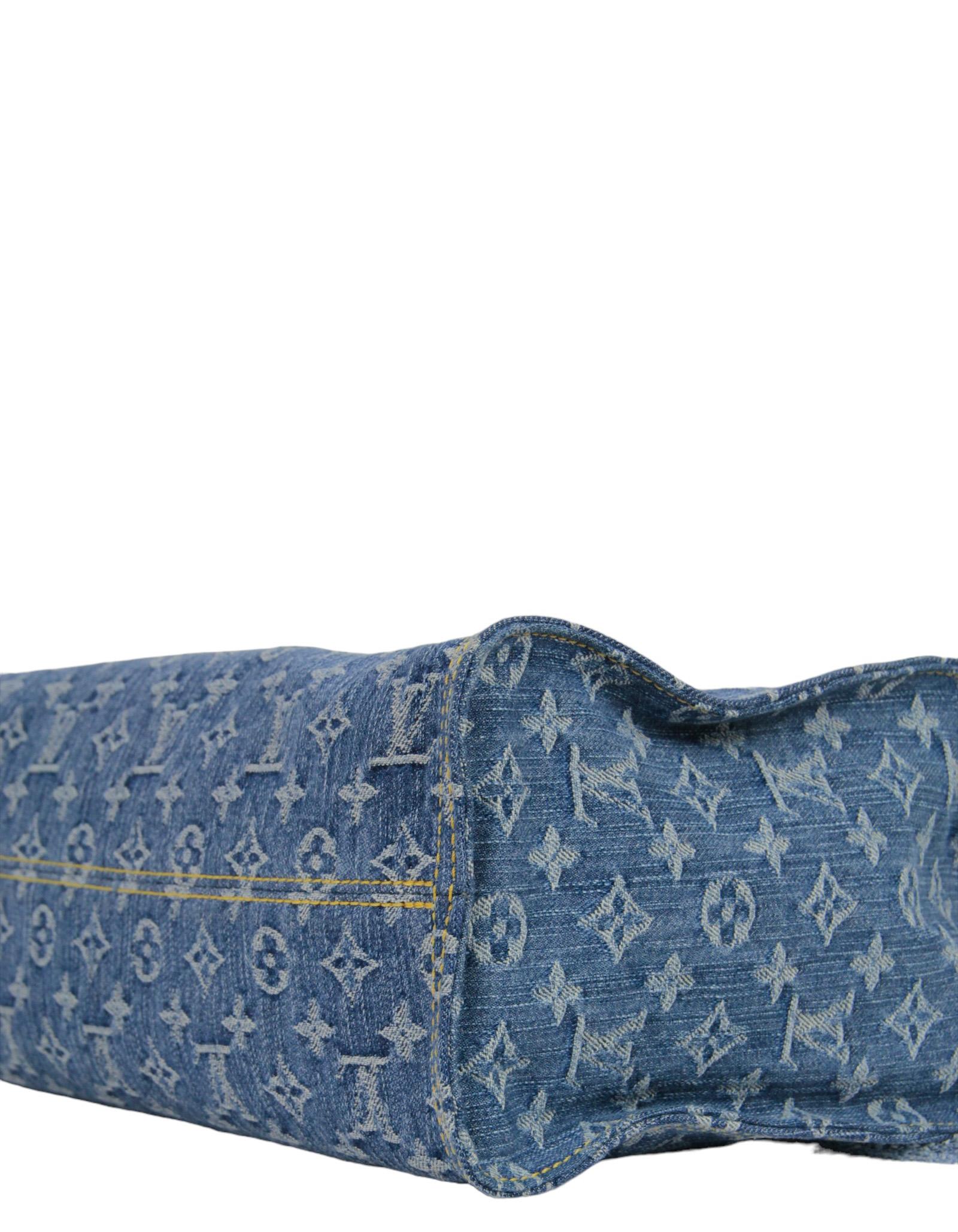 Louis Vuitton 2024 Denim Monogram OnTheGo MM Tote Bag 3