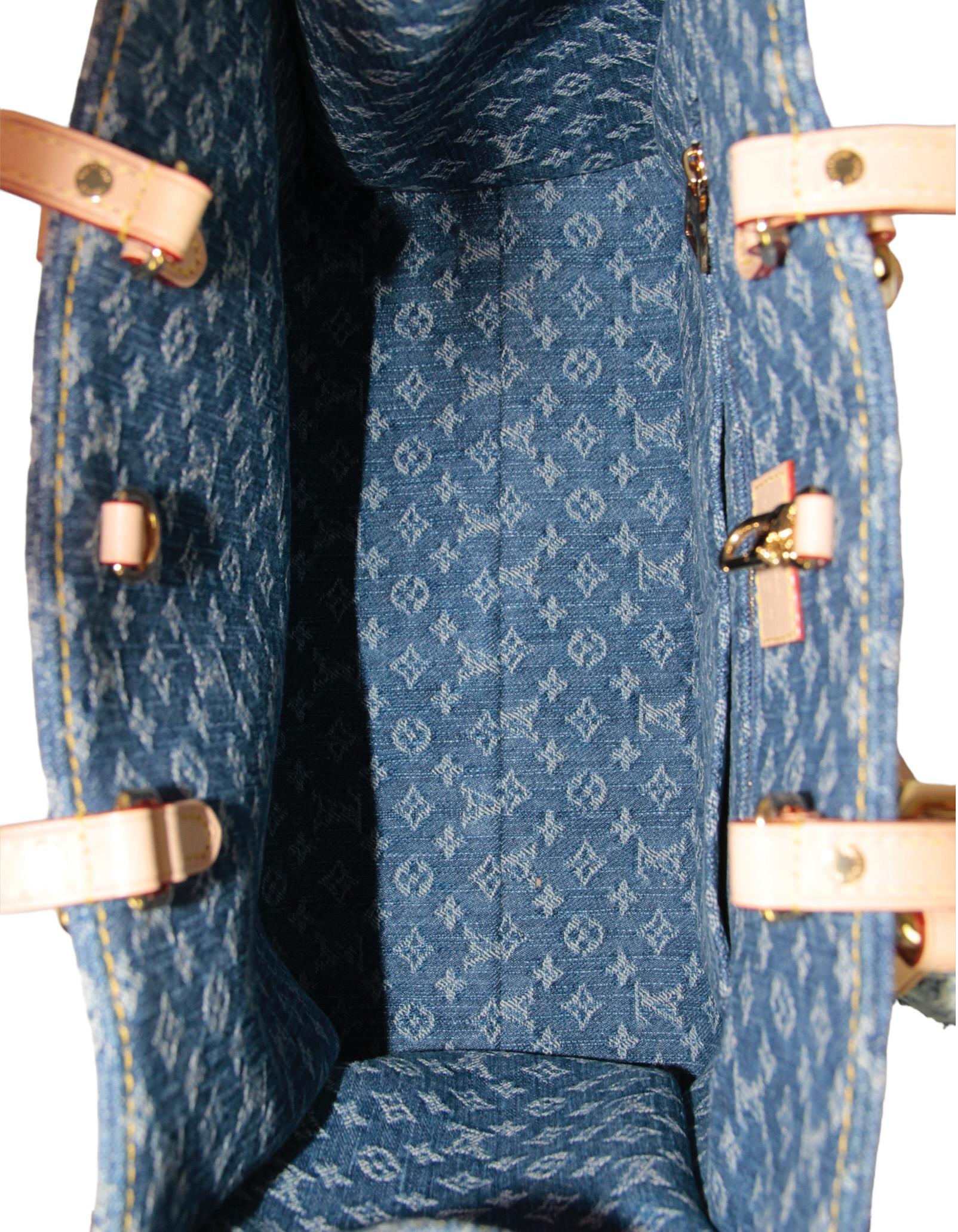Louis Vuitton 2024 Denim Monogram OnTheGo MM Tote Bag 4