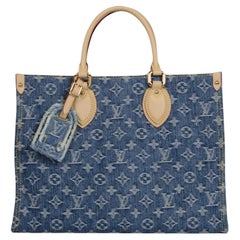 Louis Vuitton 2024 Denim Monogram OnTheGo MM Tote Bag