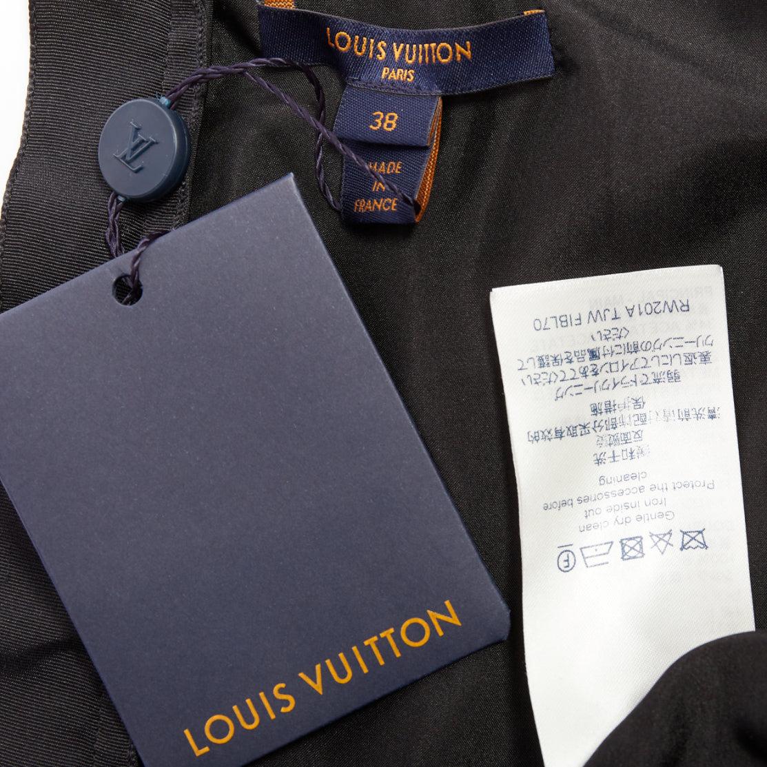 LOUIS VUITTON 2024 Jacquard Crop schwarz Metallic Bogen besticktes Crop-Top FR38M im Angebot 3