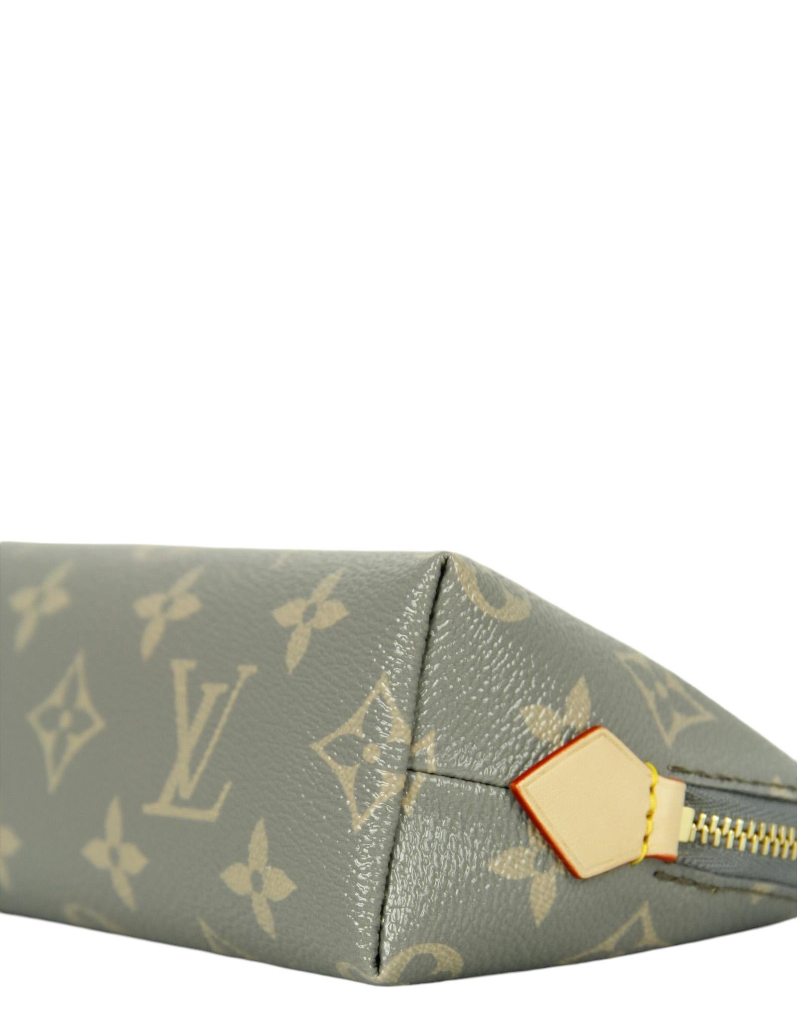 Louis Vuitton 2024 Trianon Gray Monogram Cosmetic Pouch Bag 1