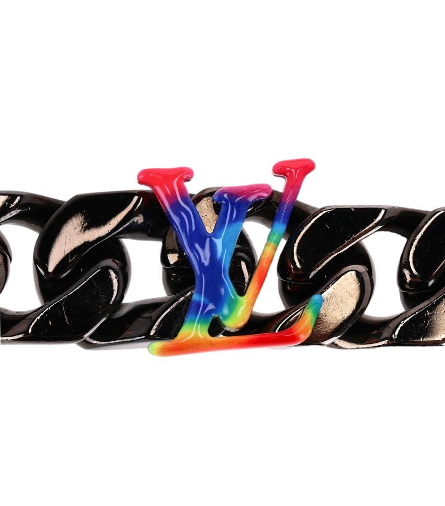 Uomo Louis Vuitton 2054 LV Rainbow - Collana in rutenio Virgil Abloh Ltd Edition in vendita