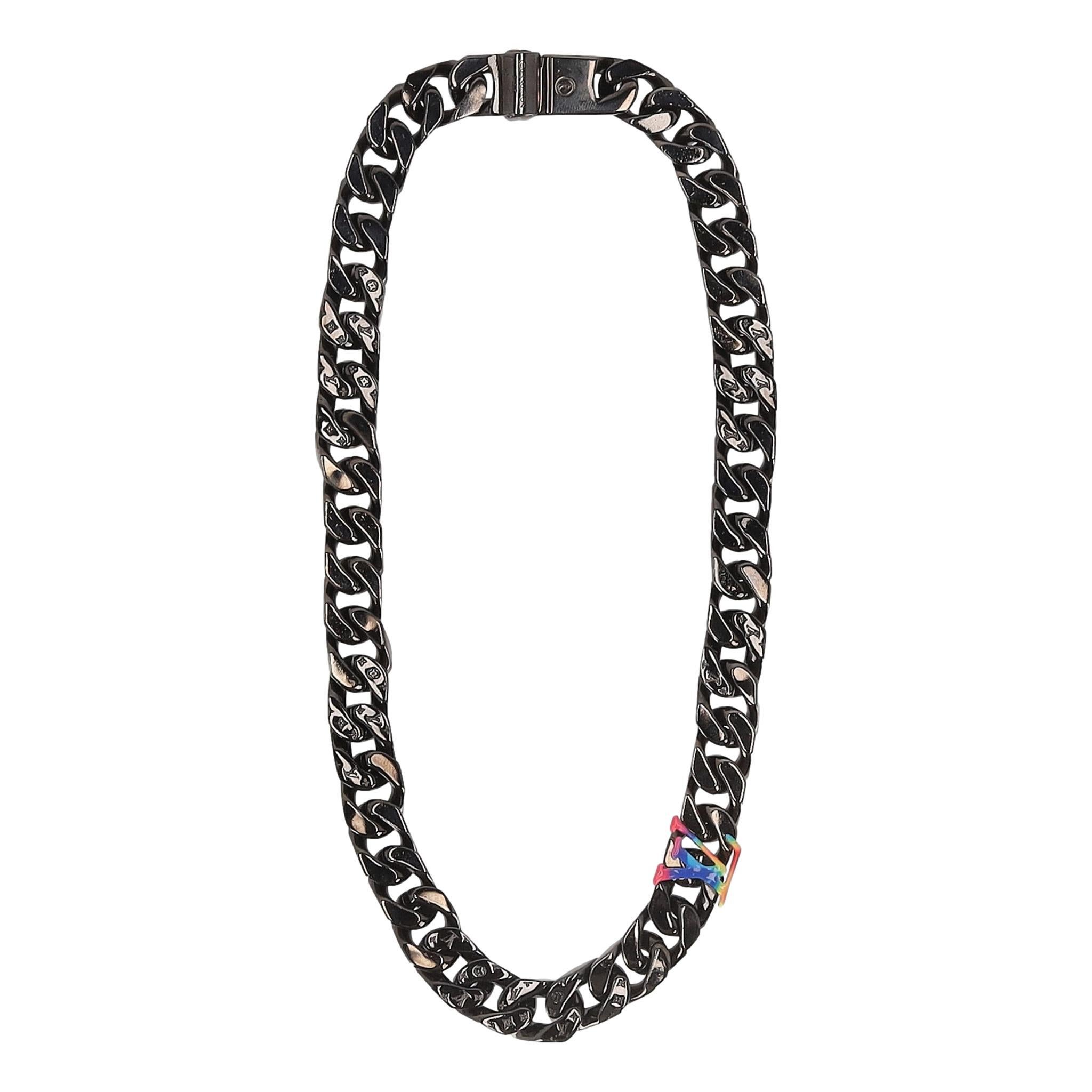 Louis Vuitton 2054 LV Rainbow - Collana in rutenio Virgil Abloh Ltd Edition in vendita 1