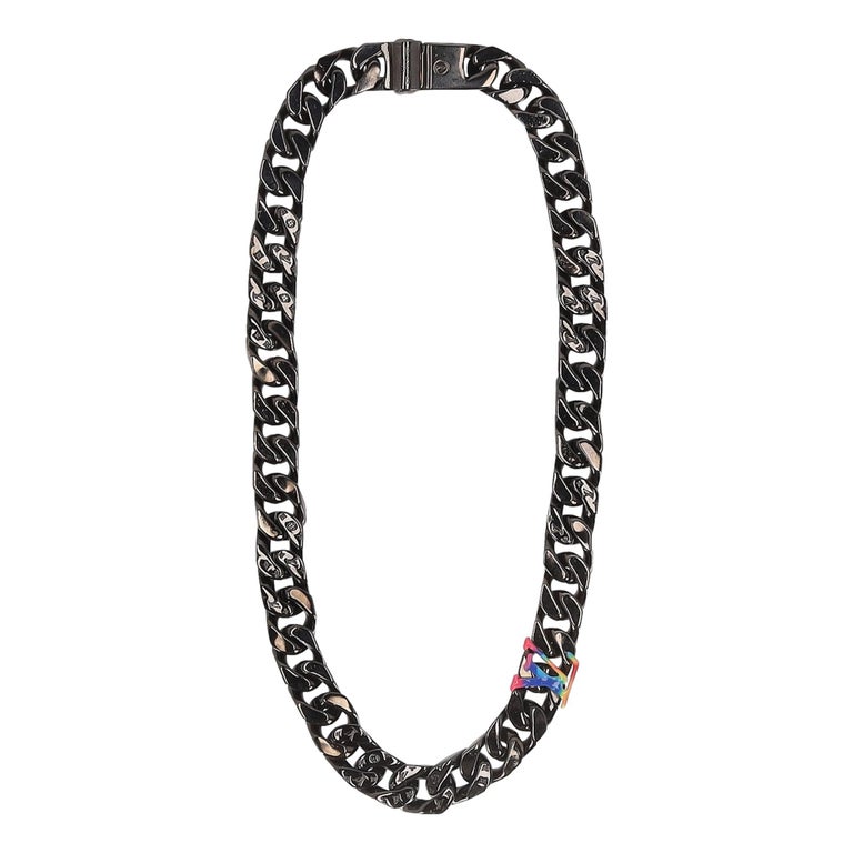 Louis Vuitton 2054 Chain Necklace Rainbow チェーンネックレス Louis Vuitton Chain Necklace Monogram Rainbow in Metal with