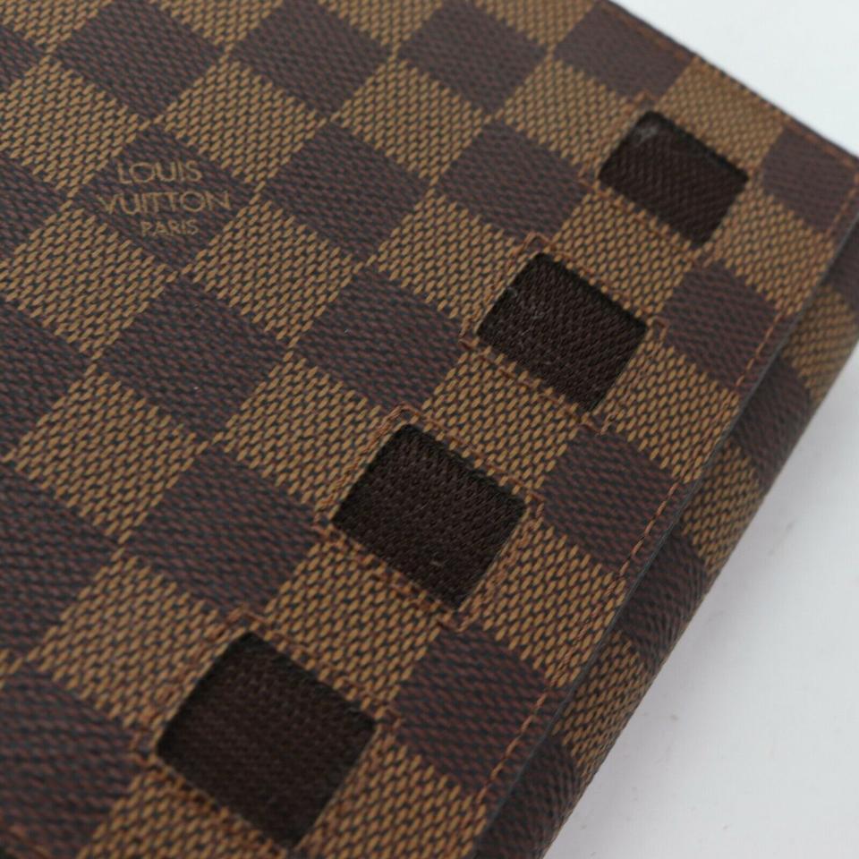 Women's Louis Vuitton 20th Anniversary Damier Ebene CD Pouch Case Holder Clutch Bag 862 For Sale
