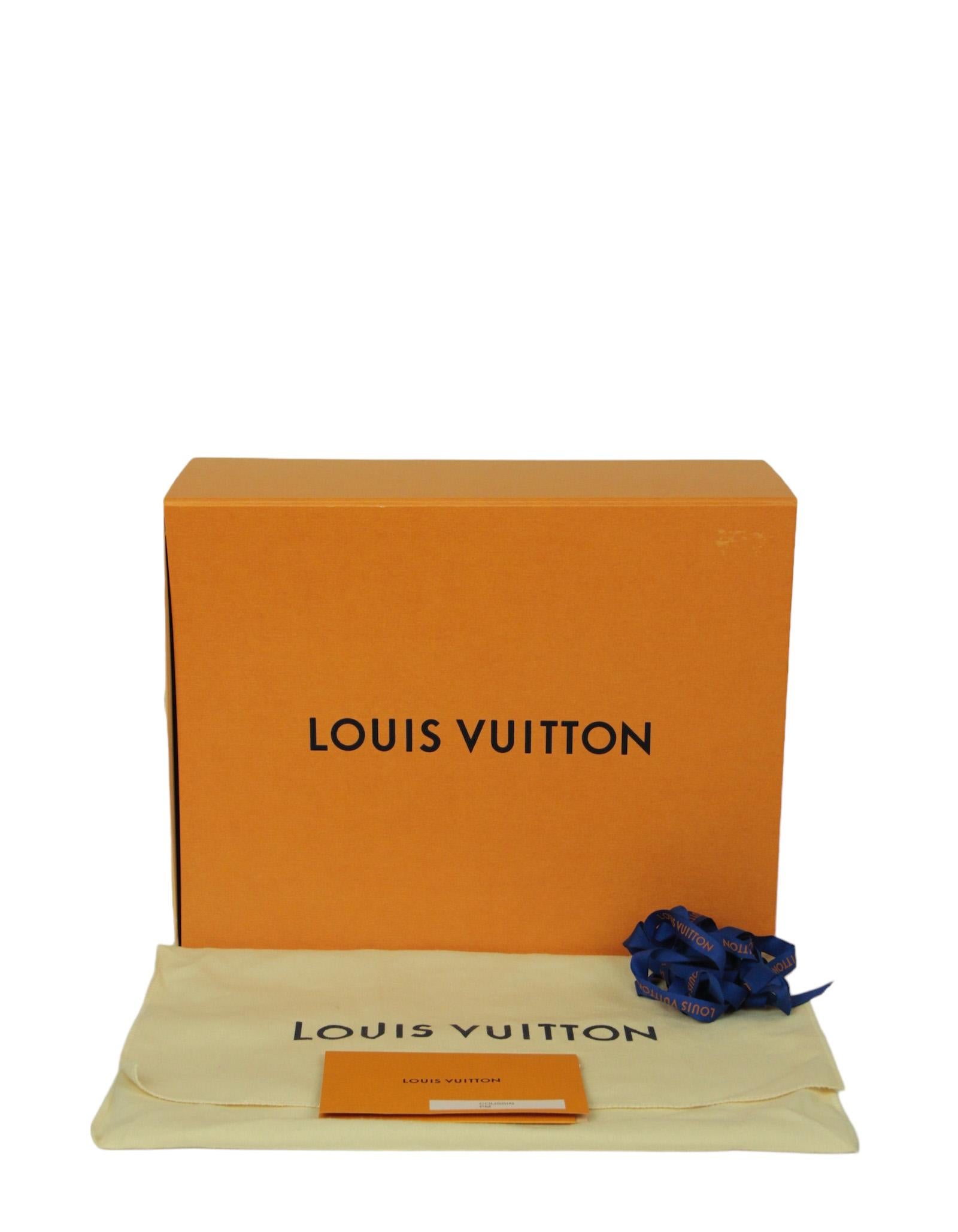 Louis Vuitton Navy Lambskin Leather Monogram Coussin PM Bag For Sale 3