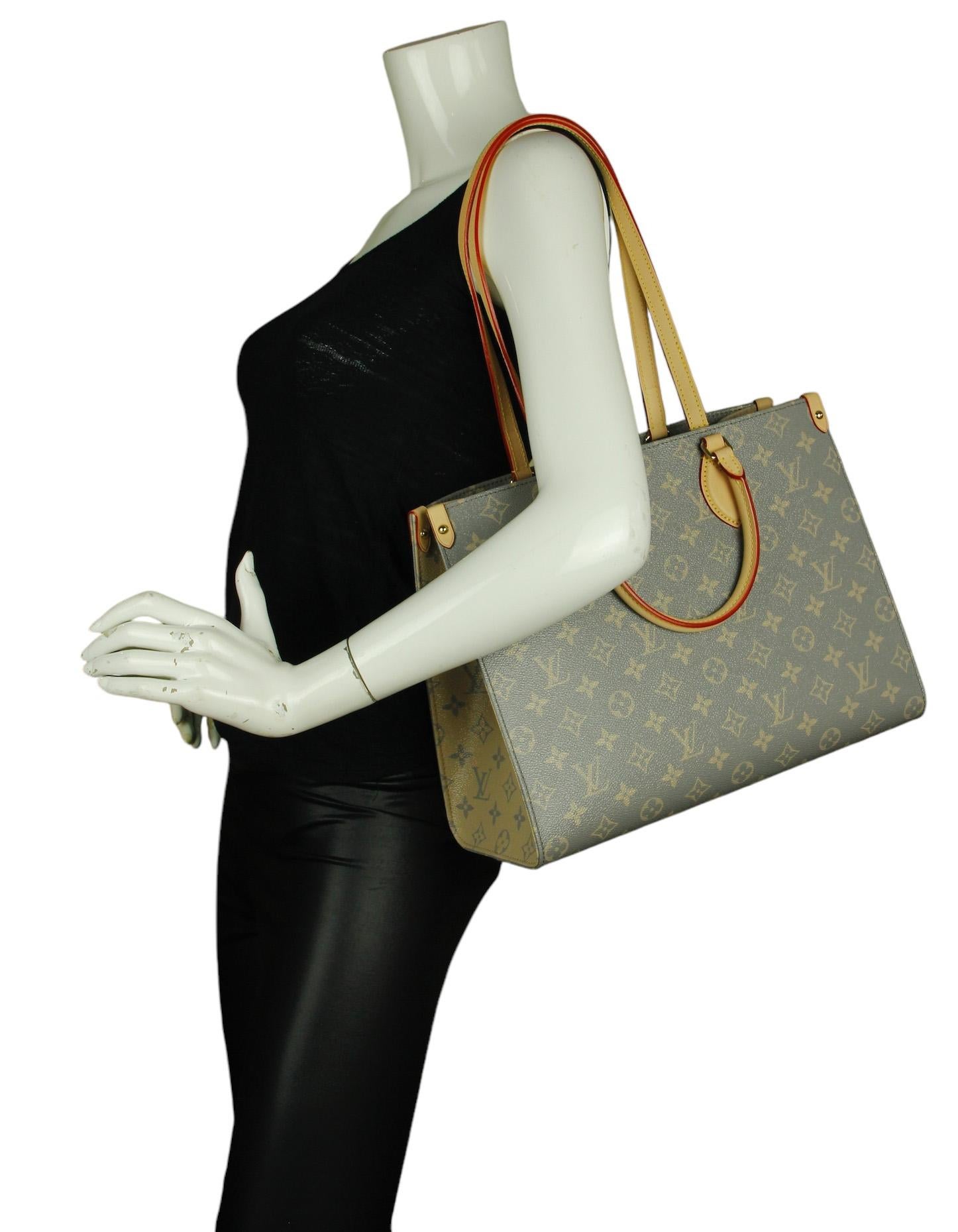 Louis Vuitton '24 Trianon Grau Monogramm OnTheGo MM Tragetasche im Zustand „Hervorragend“ in New York, NY