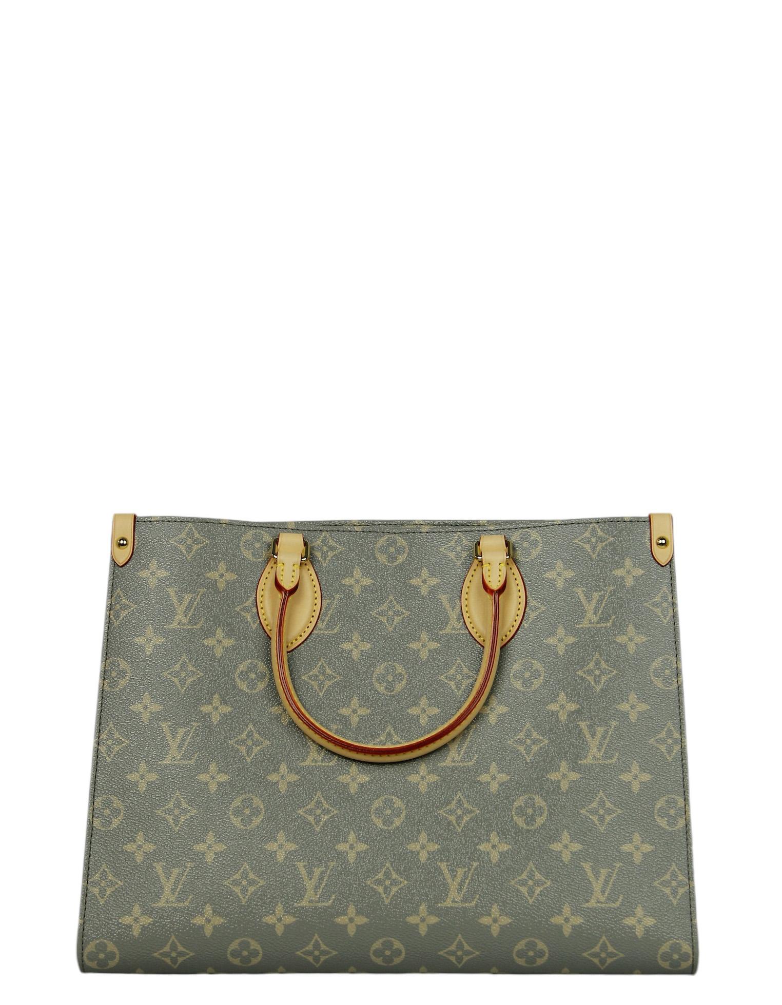 Louis Vuitton '24 Trianon Grau Monogramm OnTheGo MM Tragetasche Damen