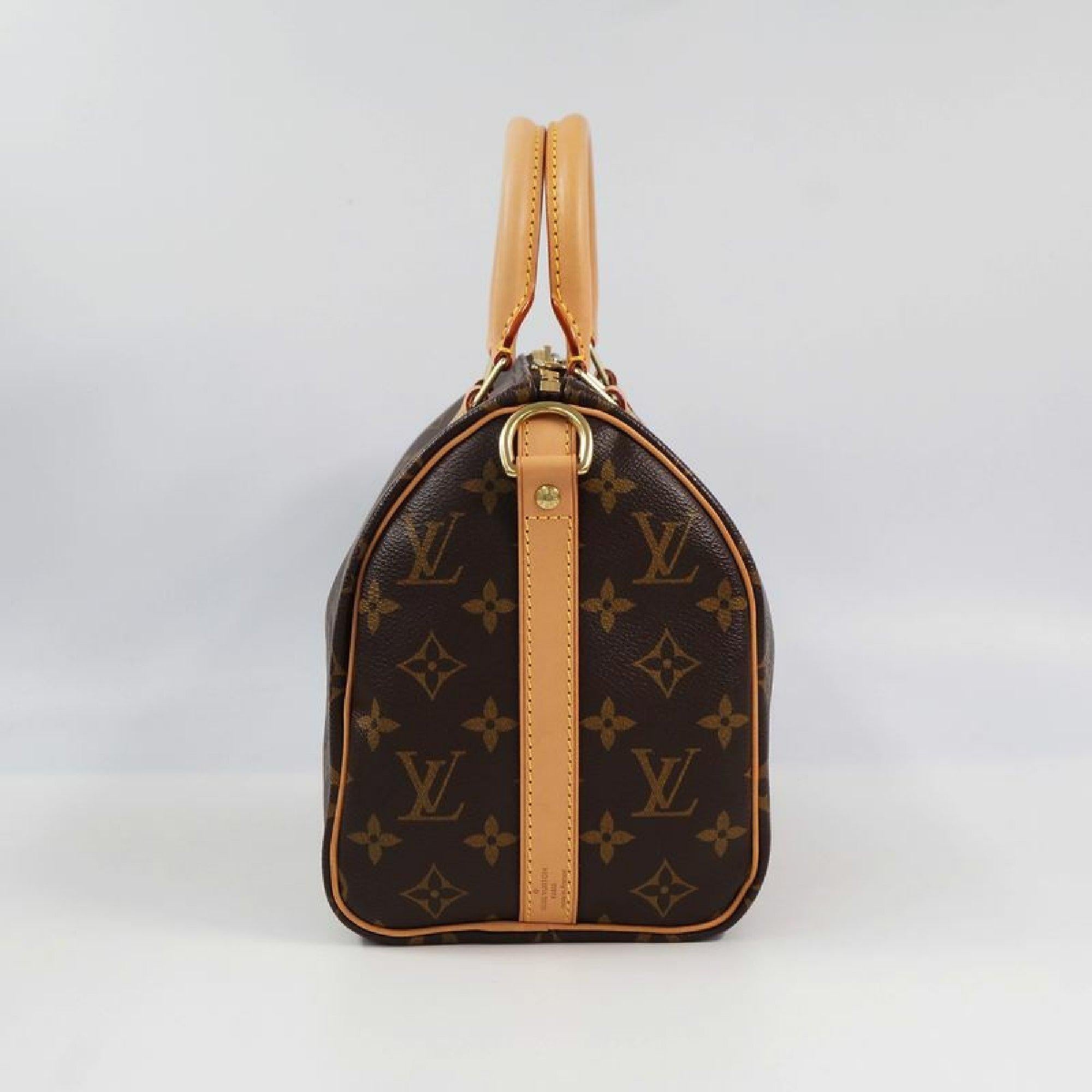An authentic LOUIS VUITTON 2WAY shoulder bag Speedy bandouliere 25 Womens handbag M41113 brow. The color is Brown. The outside material is Monogram canvas/ smooth leather. The pattern is Speedy bandouliere25. This item is Contemporary. The year of