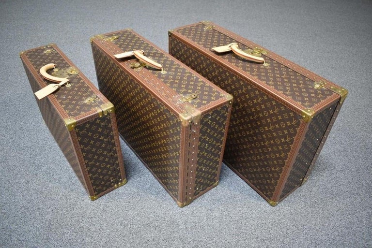 Set of Three Louis Vuitton Hard Sided Suitcases For Sale at 1stDibs  set  louis vuitton suitcase, louis vuitton trunk set, set louis vuitton luggage